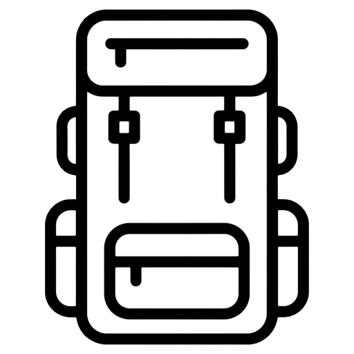 hiking backpack Line Art icon - free AI-generated line art icon for web and app projects