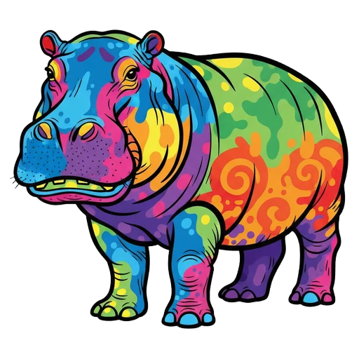hippo Pop Art icon