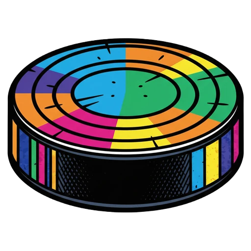 hockey puck Pop Art icon