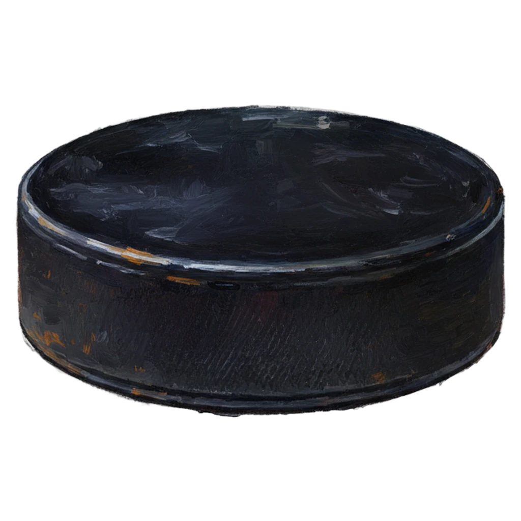 hockey puck Oil Painting icon