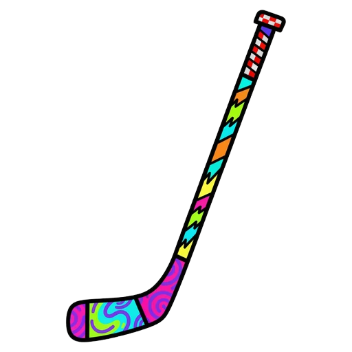 hockey stick Pop Art icon