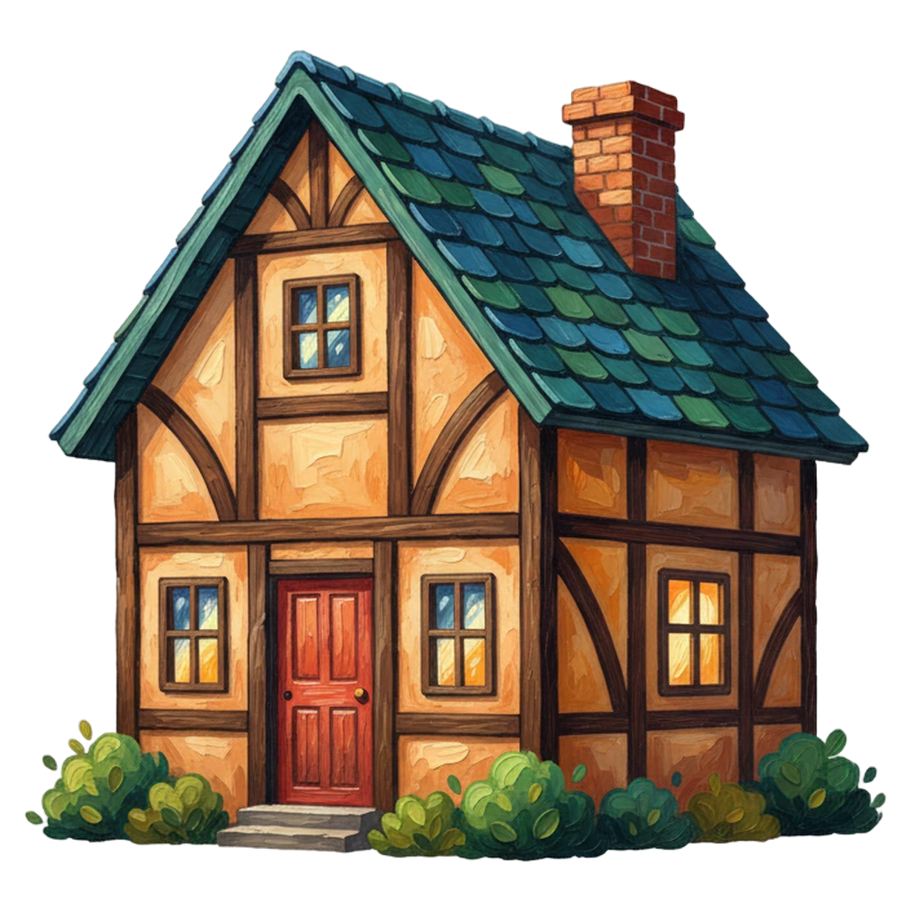 home Oil Painting icon - free AI-generated oil painting icon for web and app projects