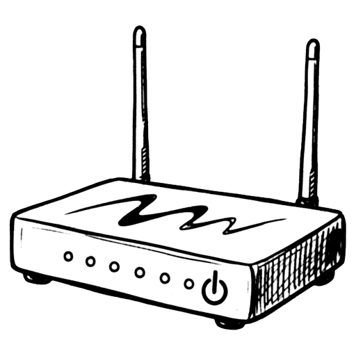 home router Hand Drawn icon