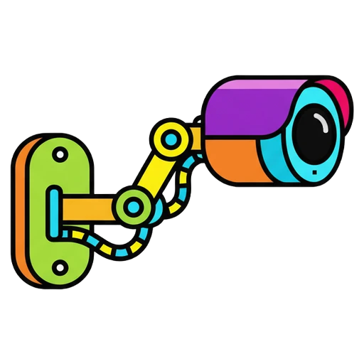 home security camera mount Pop Art icon - free AI-generated pop art icon for web and app projects