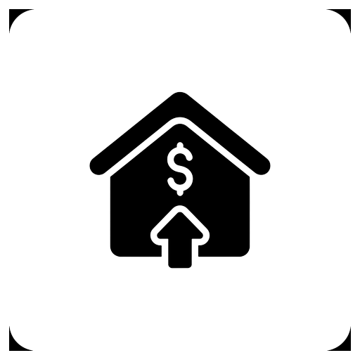 home valuation Solid Glyph icon