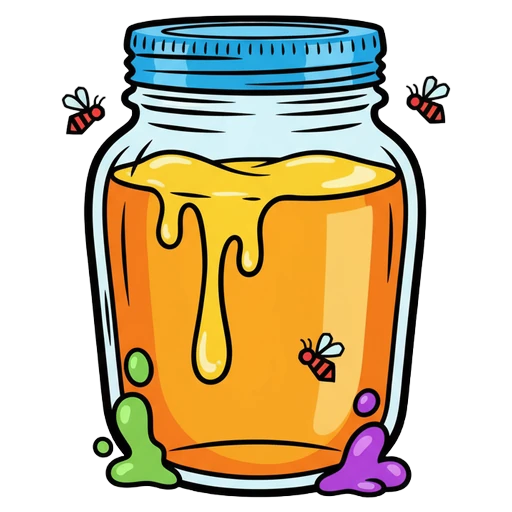 honey jar Pop Art icon