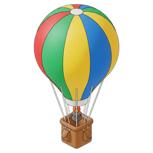 hot air balloon Isometric icon