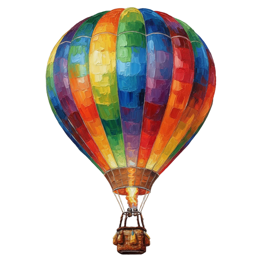 hot air balloon Oil Painting icon