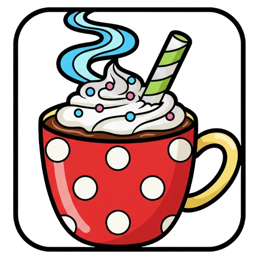 hot chocolate Pop Art icon