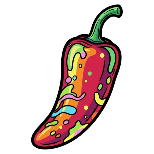 hot pepper Pop Art icon