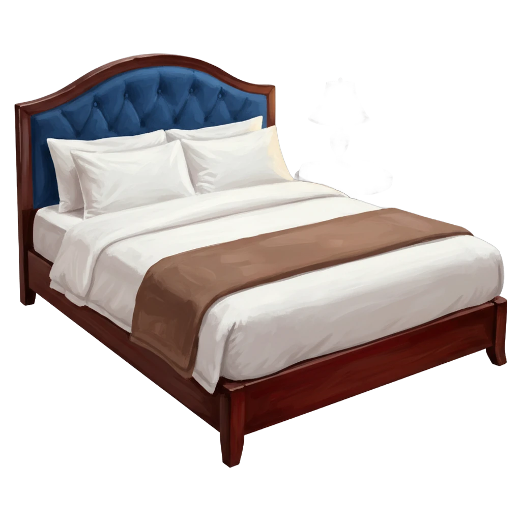 hotel bed accommodation Oil Painting icon - free AI-generated oil painting icon for web and app projects