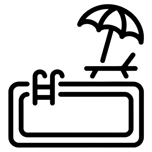 hotel pool Line Art icon