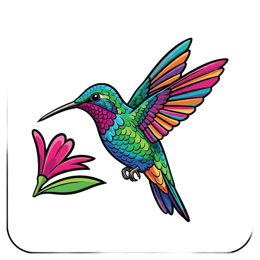 hummingbird Pop Art icon