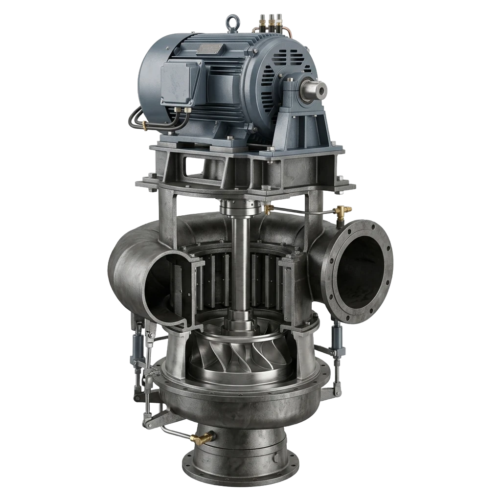 hydroelectric turbine Photorealistic icon