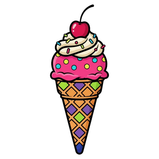 ice cream cone Pop Art icon