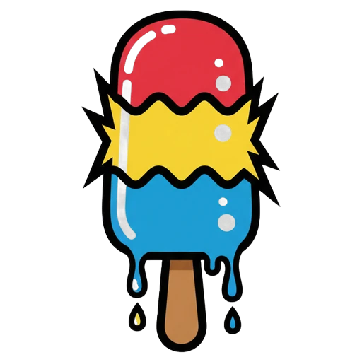 ice pop Pop Art icon