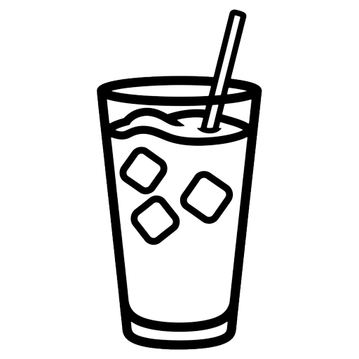 iced coffee Line Art icon