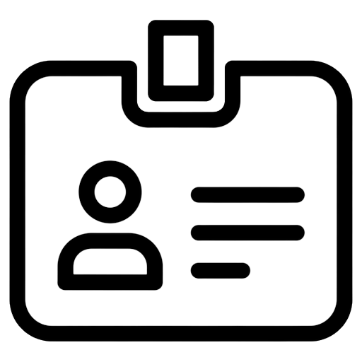 id badge Line Art icon