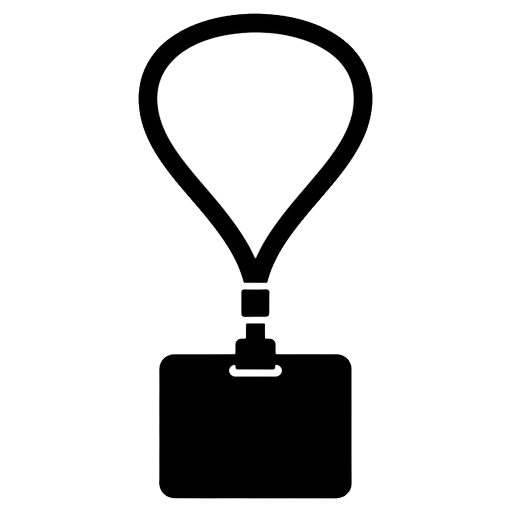 id lanyard Solid Glyph icon