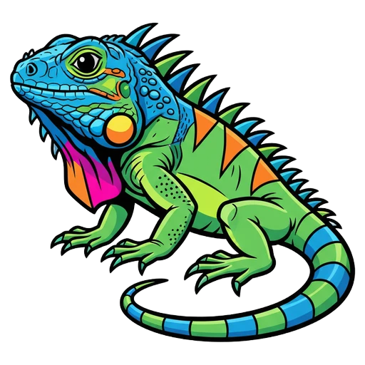 iguana Pop Art icon - free AI-generated pop art icon for web and app projects