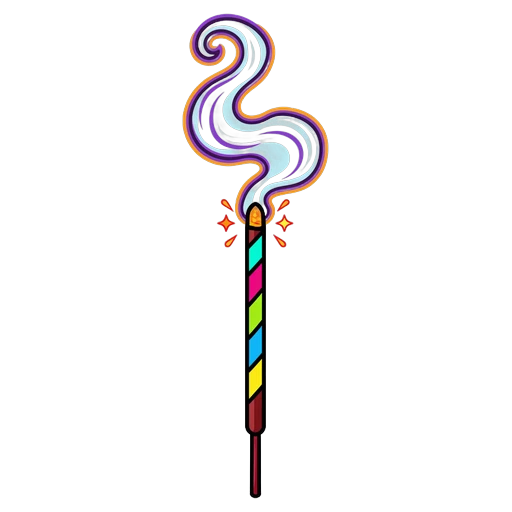 incense stick Pop Art icon