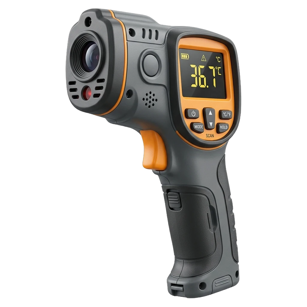 infrared thermometer Photorealistic icon