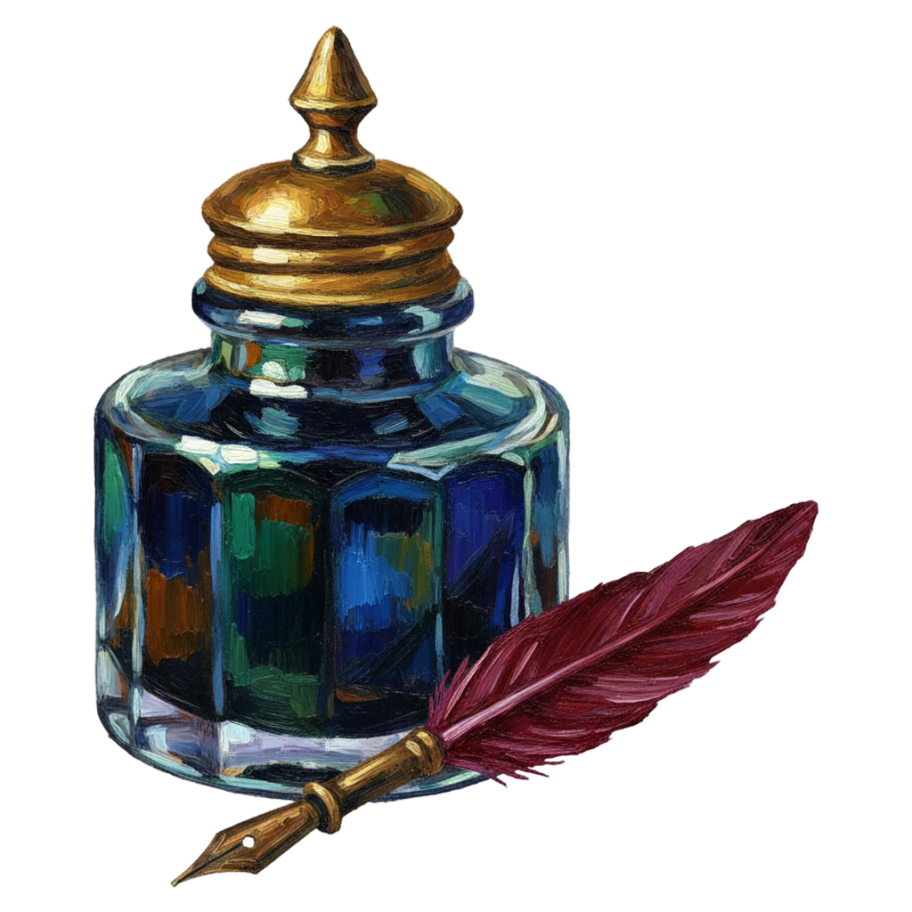 ink bottle Oil Painting icon