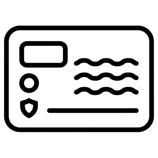 insurance card Line Art icon