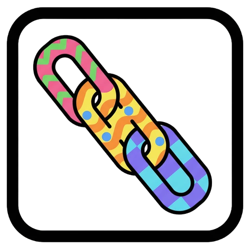 internal link chain Pop Art icon - free AI-generated pop art icon for web and app projects