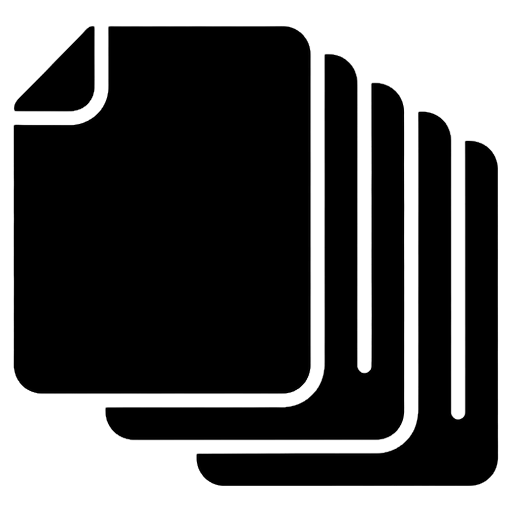 invoice stack Solid Glyph icon