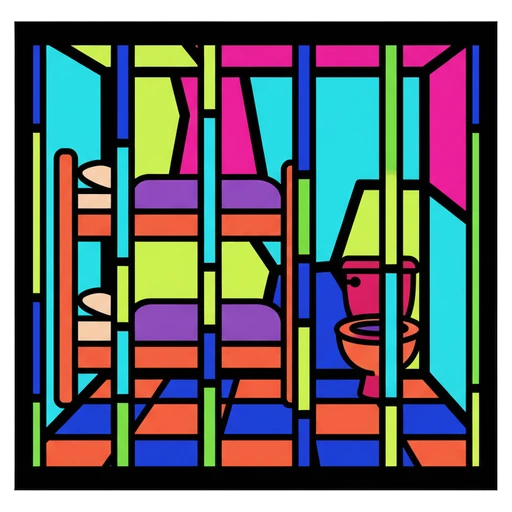 jail cell Pop Art icon