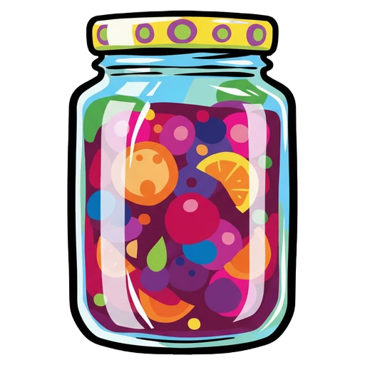 jam jar Pop Art icon