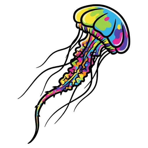 jellyfish stinger Pop Art icon
