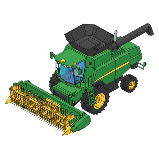 john deere combine Isometric icon
