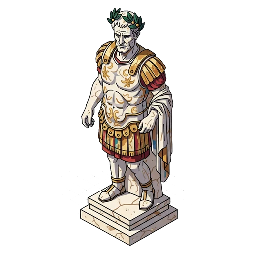 julius caesar statue Isometric icon