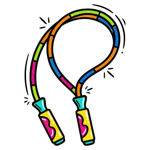 jump rope Pop Art icon