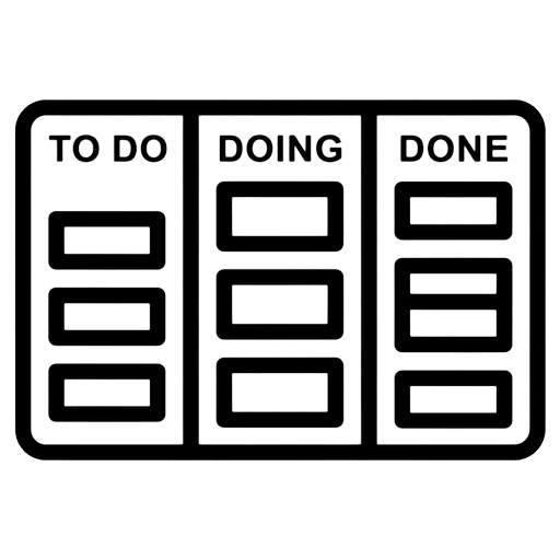 kanban board Line Art icon - free AI-generated line art icon for web and app projects