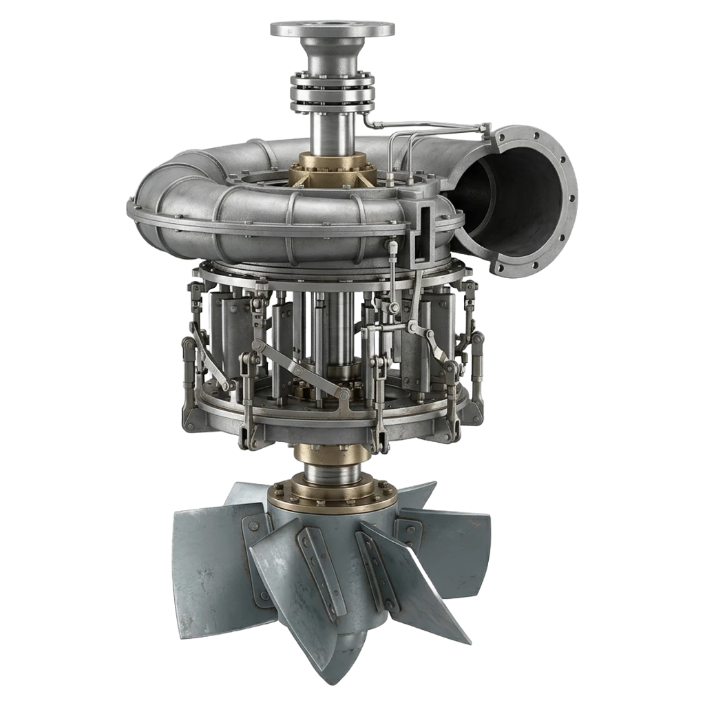 kaplan turbine Photorealistic icon