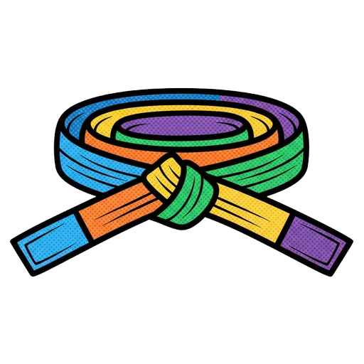 karate belt Pop Art icon