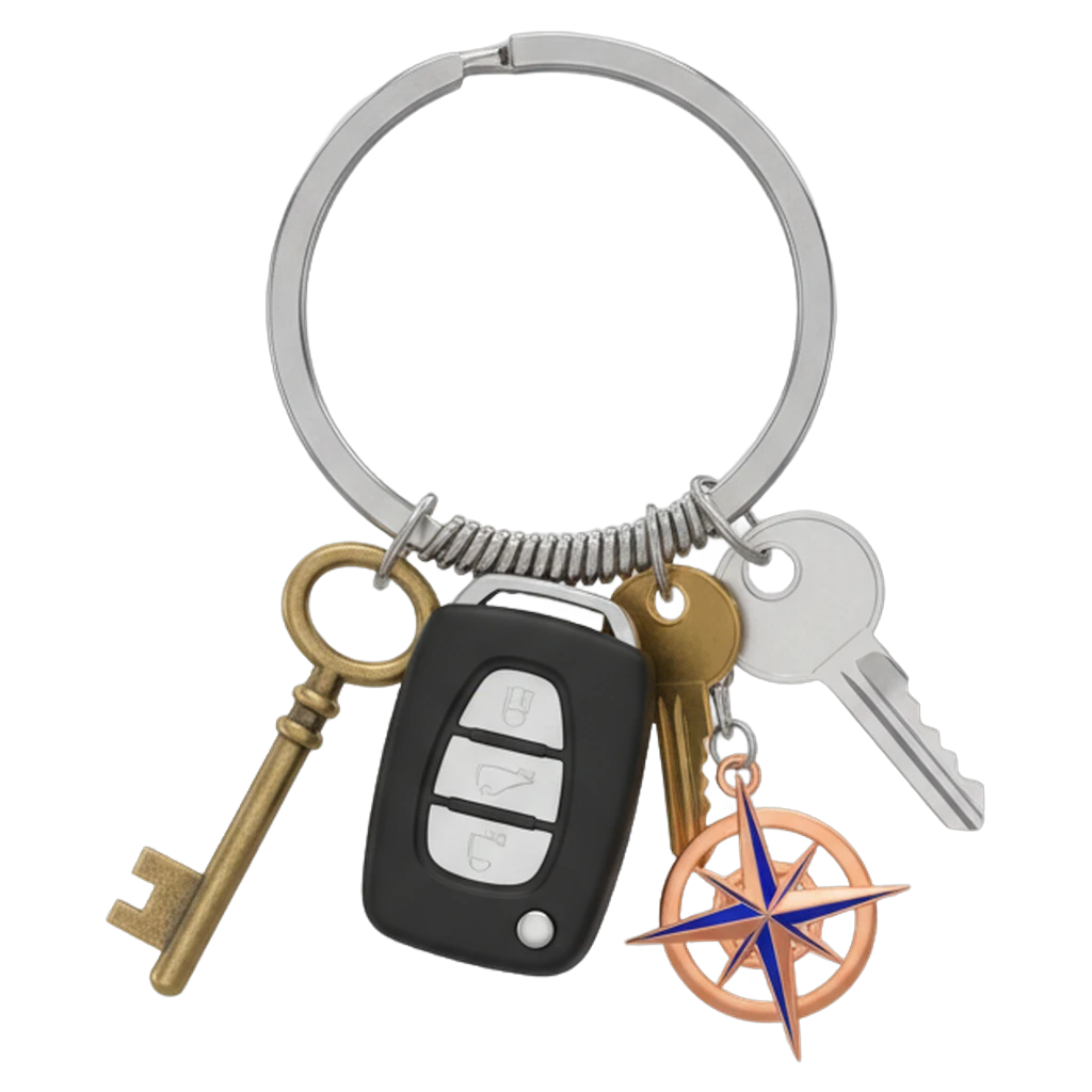 key ring Photorealistic icon