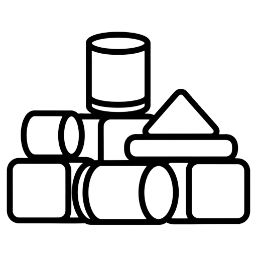 kids toy blocks Line Art icon