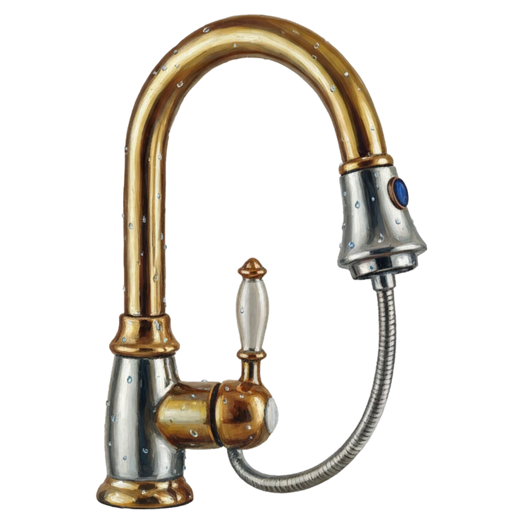 kitchen sink faucet Oil Painting icon