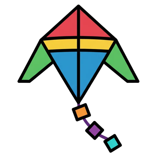 kite Pop Art icon - free AI-generated pop art icon for web and app projects