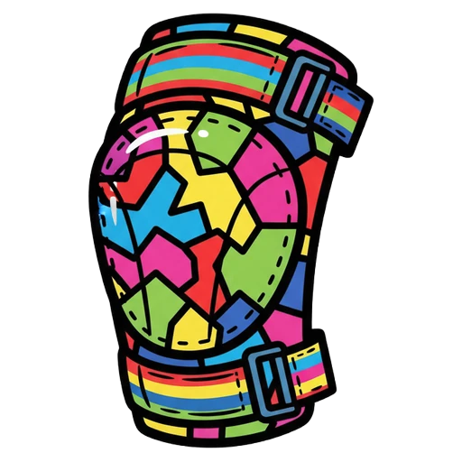 knee pad Pop Art icon