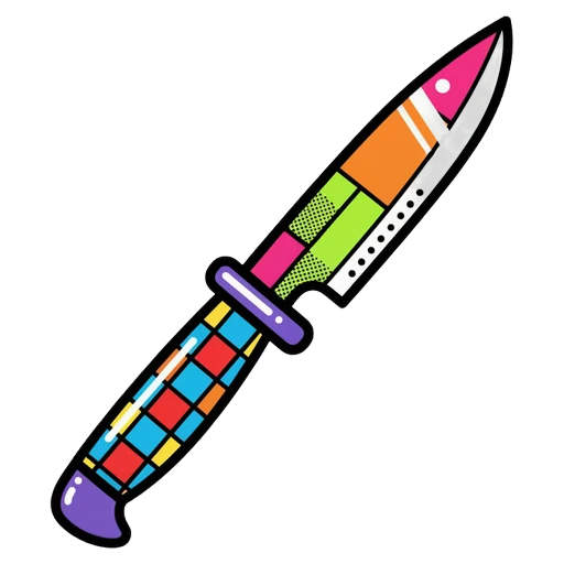 knife Pop Art icon