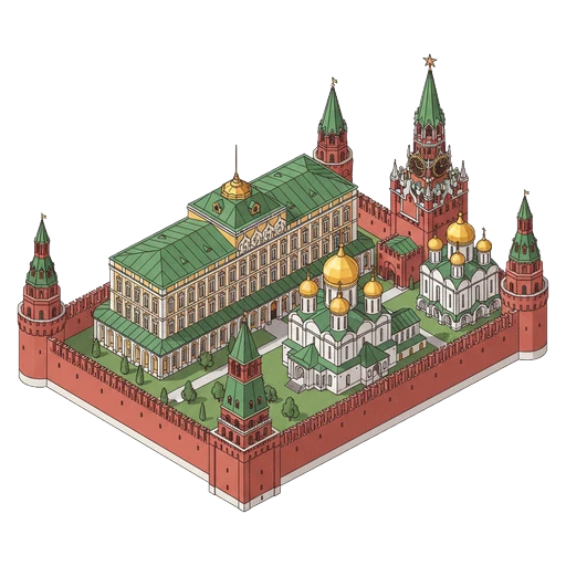 kremlin Isometric icon