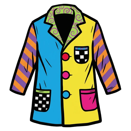 lab coat Pop Art icon