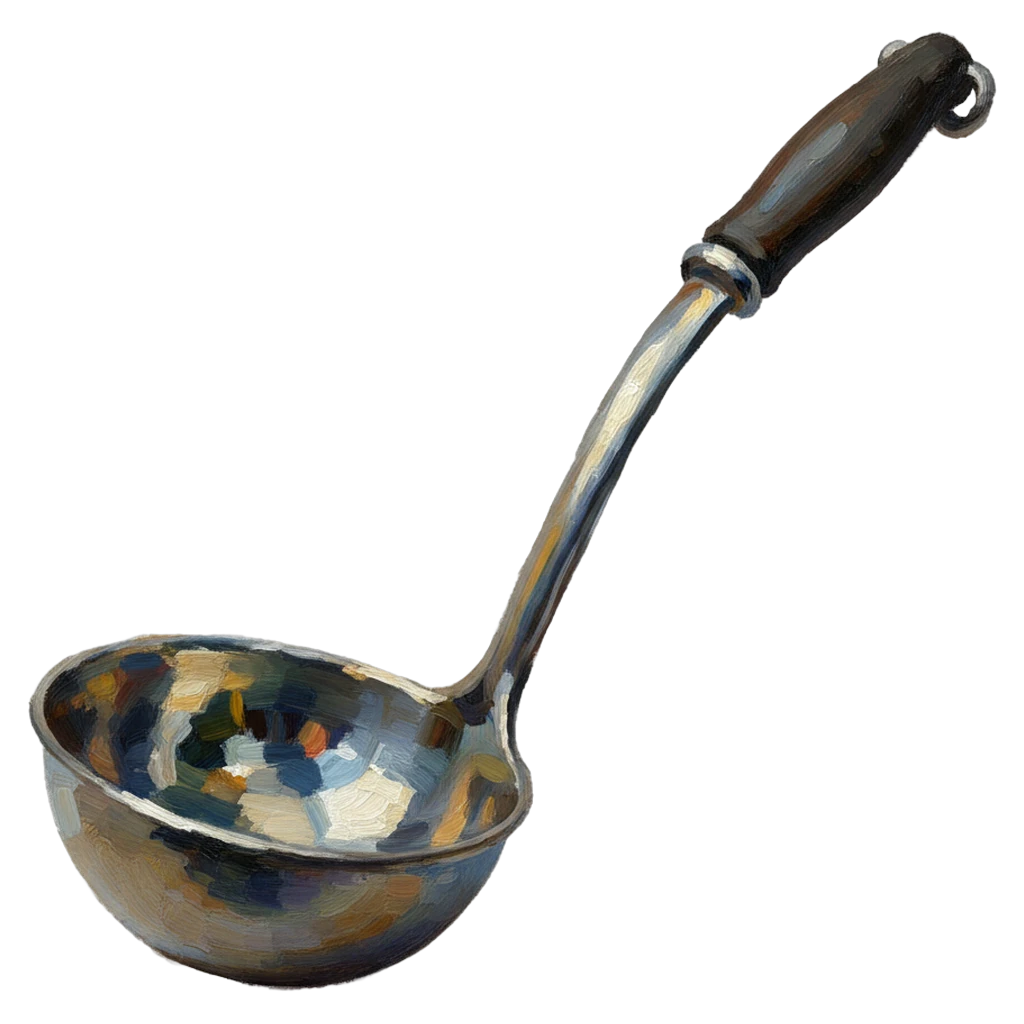 ladle Oil Painting icon - free AI-generated oil painting icon for web and app projects