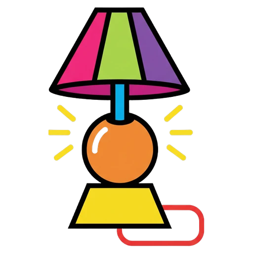 lamp Pop Art icon