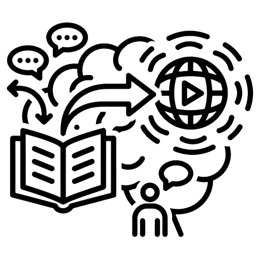 language learning Line Art icon - free AI-generated line art icon for web and app projects